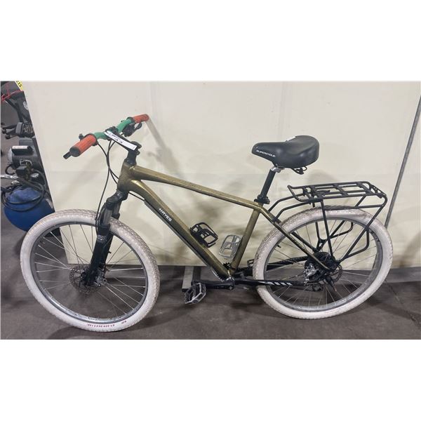 MACE HAYES GOLD 8 SPEED FRONT SUSPENSION HYBRID STYLE MOUNTAIN BIKE WITH FULL DISC BRAKES