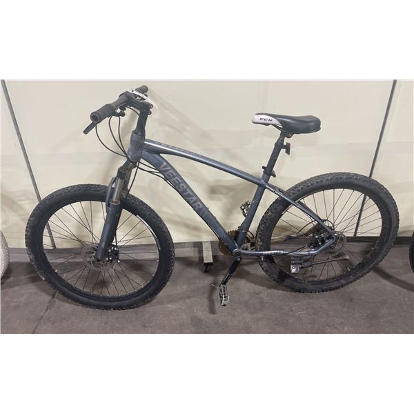 VESTAR MA 1 GREY 24 SPEED FRONT SUSPENSION MOUNTAIN BIKE WITH FULL DISC BRAKES *MISSING CHAIN*