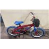 Image 2 : 2 BIKES: OPTIMUS PRIME RED SINGLE SPEED CHILDRENS BIKE & MOVELLO ALGONQUIN BLUE 18 SPEED MOUNTAIN