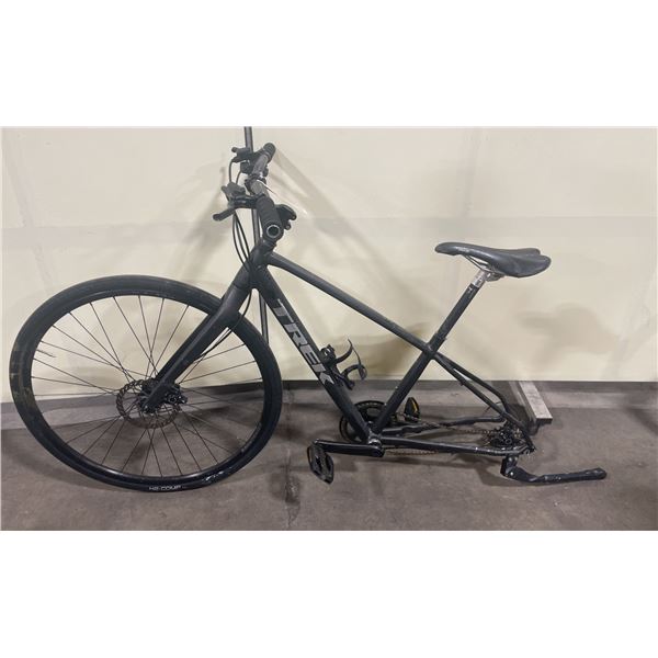 TREK GREY CARBON FIBER RACING STYLE BIKE FRAME WITH FRONT DISC BRAKE