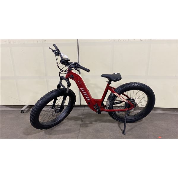 AVENTON RED  8 SPEED ELECTRIC BICYCLE *NO KEY OR CHARGER*