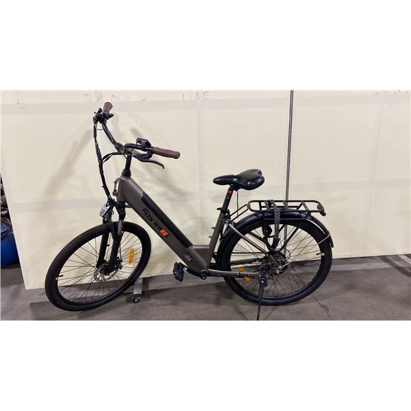 5TH WHEEL BROWN 7 SPEED FRONT SUSPENSION ELECTRIC BIKE WITH FULL DISC BRAKES