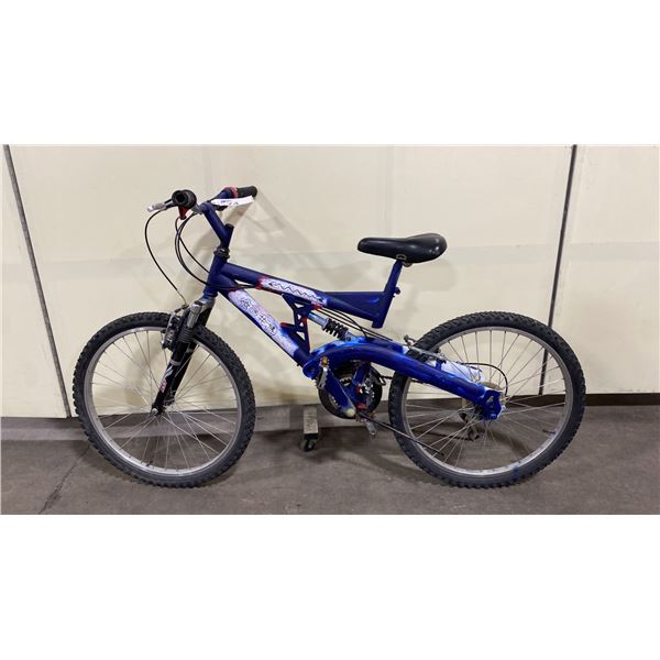 BLUE 21 SPEED FRONT SUSPENSION MOUNTAIN BIKE