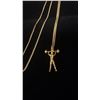 Image 3 : APPROX 10K GOLD CHAIN (24") WITH WEIGHT LIFTING PENDANT (5.95G)