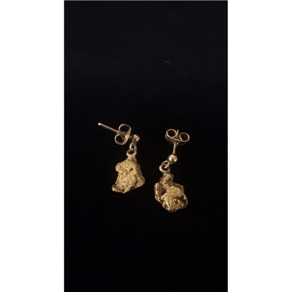 GOLD NUGGET EARRINGS (3.01G)
