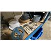 Image 2 : SHELF OF ASSORTED HOME/KITCHEN ITEMS INCLUDING CUTLERY SETS, DISH SETS, JARS, MORTAR & PESTLES,