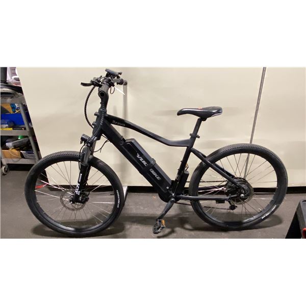 BRAVO VOLTBIKE BLACK 7 SPEED FRONT SUSPENSION ELECTRIC MOUNTAIN BIKE WITH FULL DISC BRAKES * NO
