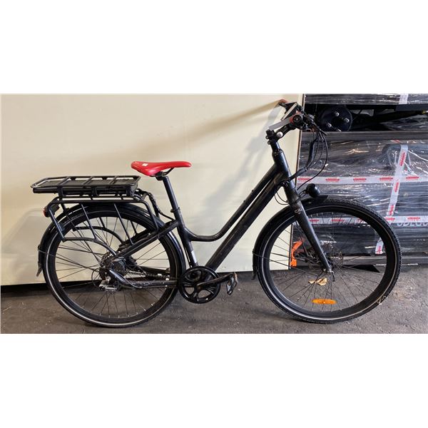 BLACK 8 SPEED ELECTRIC BIKE WITH FULL DISC BRAKES *NO BATTERY, NO KEY, NO CHARGER*