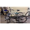 Image 1 : 2 BIKES: DUNLOP 21 SPEED WHITE FRONT SUSPENSION MOUNTAIN BIKE & DAHON BLACK BIKE *NEEDS REPAIR*
