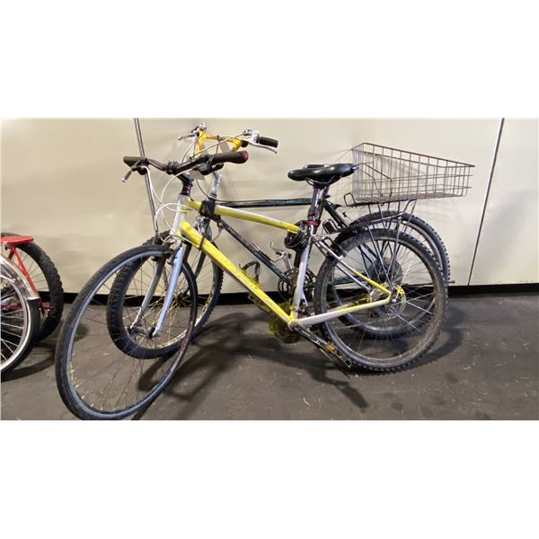 2 BIKES: NORCO 24 SPEED SILVER MOUNTAIN BIKE & BLACK 18 SPEED MOUNTAIN BIKE