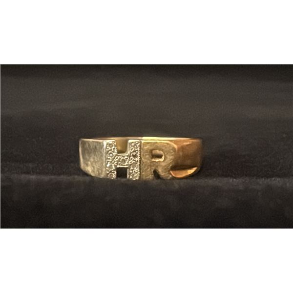 APPROX 14K LADIES SIGNET RING SET WITH DIAMONDS (4.2G)