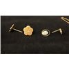 Image 2 : APPROX 14K CHAIN (15") WITH APPROX 14K PENDANT SET WITH OPAL, PAIR APPROX 14K EARRINGS SET WITH