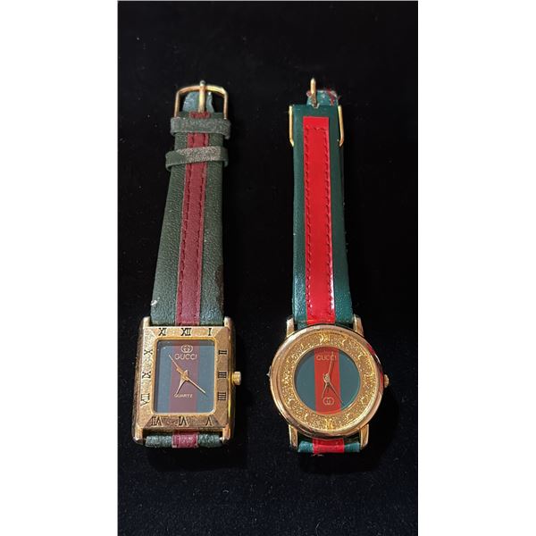 TWO REPLICA GUCCI MENS WRISTWATCHES