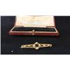Image 2 : APPROX 15K BROOCH SET WITH PEARLS (4.1G)