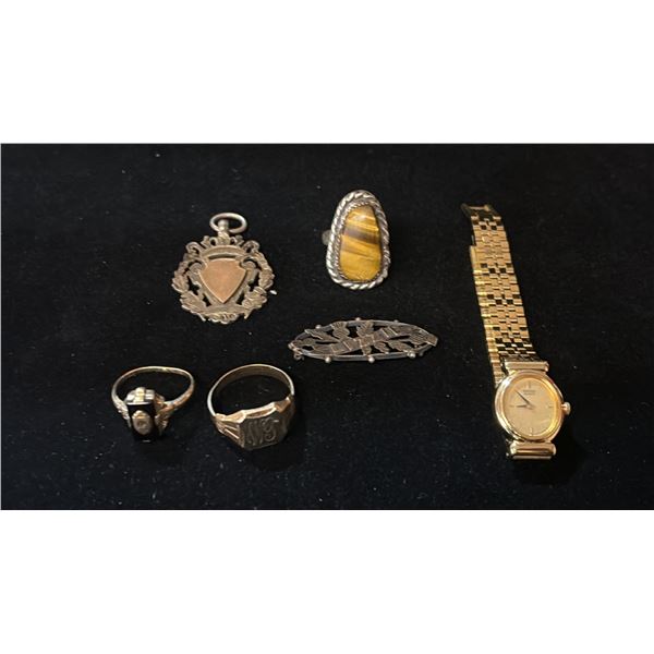 MISC JEWELRY (6.7G GOLD & 20G SILVER CONTENT)