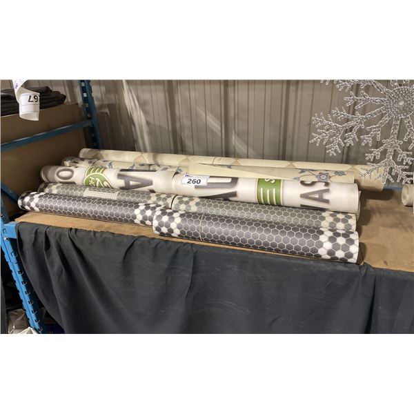 STACK OF SMALL DESIGNER KITCHEN FLOOR MATS