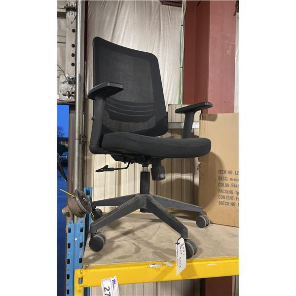 FAST TRACK IMPEX LE3001 BLACK MESH MID BACK ADJUSTABLE TASK CHAIR *IN BOX*