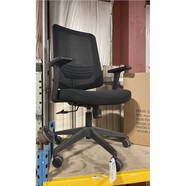 FAST TRACK IMPEX LE3001 BLACK MESH MID BACK ADJUSTABLE TASK CHAIR *IN BOX*