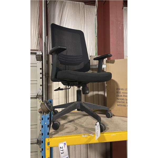 FAST TRACK IMPEX LE3001 BLACK MESH MID BACK ADJUSTABLE TASK CHAIR *IN BOX*