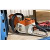 Image 2 : STIHL MINI GAS POWERED PORTABLE CHOP SAW & MILWAUKEE M18 CORDLESS BAND SAW WITH BATTERY *NO CHARGER*