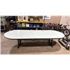 Image 1 : GREEN BOARD ROOM TABLE WITH BLACK METAL LEGS (132"W 49"D 29"H)