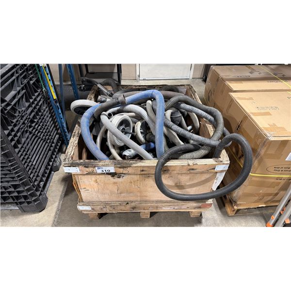 BIN OF ASSORTED VACUUM HOSES AND ACCESSORIES *MUST TAKE BIN*
