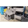 Image 1 : GREY 6 PIECE SECTIONAL COUCH WITH OTTOMAN