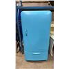 Image 2 : TEAL COOLERATOR VINTAGE FRIDGE *PROP ONLY* & PAINTED WOOD CHILDRENS DESK, SEAT AND