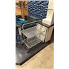 Image 4 : LARGE WOODEN DECORATIVE CHROME ACCENT PLATFORM STAGE/DISPLAY WITH ASSORTED FURNITURE &
