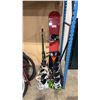 Image 1 : LIQUID VENTURE 53 SNOWBOARD WITH BINDINGS, 4 ASSORTED PAIRS OF SKI BOOTS, & BISSELL UPRIGHT VACUUM