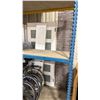 Image 3 : WHITE BI-FOLD CLOSET DOORS, WHITE DECORATIVE DOOR, 2 PLASTIC DECORATIVE INSERTS, WHITE PLASTIC