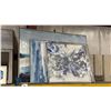 Image 3 : 4 LARGE FRAMED CANVAS PAINTINGS, SMALL FRAMED ARTWORK, & GREY FRAMED WALL MIRROR