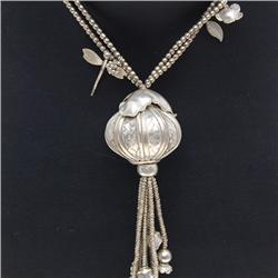 Sterling Silver Hilltribe Necklace (JEW-174)