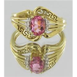 .9ct Pink Tourmaline & Diamond 10k Gold Ladies Ring (JEW-1678)