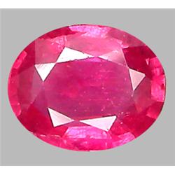 0.98ct Top AAA Oval Cut Pink Red Ruby Mogok Appraisal Estimate $375 (GEM-8778)