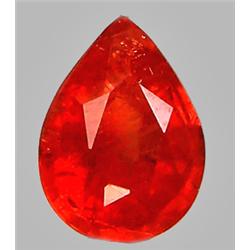 1.10ct Pear Cut Orange Red Padparascha Sapphire Appraisal Estimate $325 (GEM-8724)