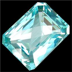 44.35ct Blue Green Amethyst Emerald Checker Cut (GEM-19000)