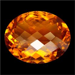 161ct Oval Check Honey Orange Citrine (GEM-16514)