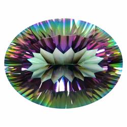 39.1ct Oval Concave Multi Color Mystic Topaz (GEM-15279)