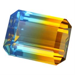 17.59ct AAA Bi-Color Emerald Cut Citrine (GEM-14688)