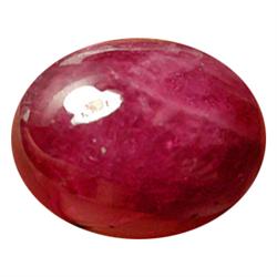 6.65ct Oval Cabochon Pinkish Red Natural Ruby (GEM-13895B)