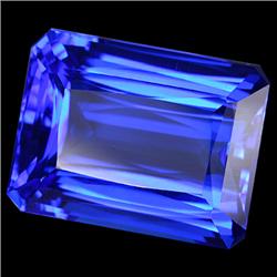 26.50ct Cornflower Blue Emerald Cut Quartz (GEM-15263)