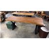 Image 2 : EXOTIC LIVE EDGE DINING TABLE WITH METAL BASE 79" X 32"