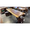 Image 1 : EXOTIC LIVE EDGE DINING TABLE WITH METAL BASE 79" X 28"