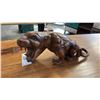 Image 1 : EXOTIC CARVED PANTHER STATUE 17"L X 8"H