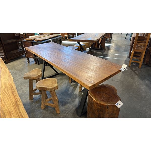 EXOTIC LIVE EDGE 79"X26" DINING TABLE