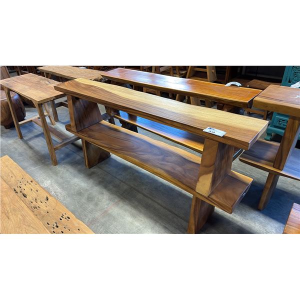 2 EXOTIC  LIVE EDGE BENCH SEATS 71"W