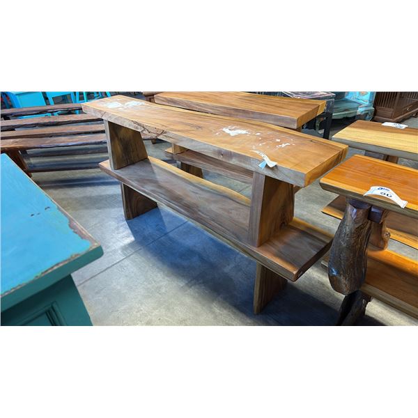 2 EXOTIC  LIVE EDGE BENCH SEATS 71"W