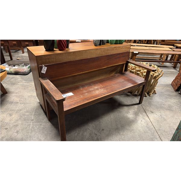 EXOTIC RECLAIMED HARDWOOD BENCH 61"W