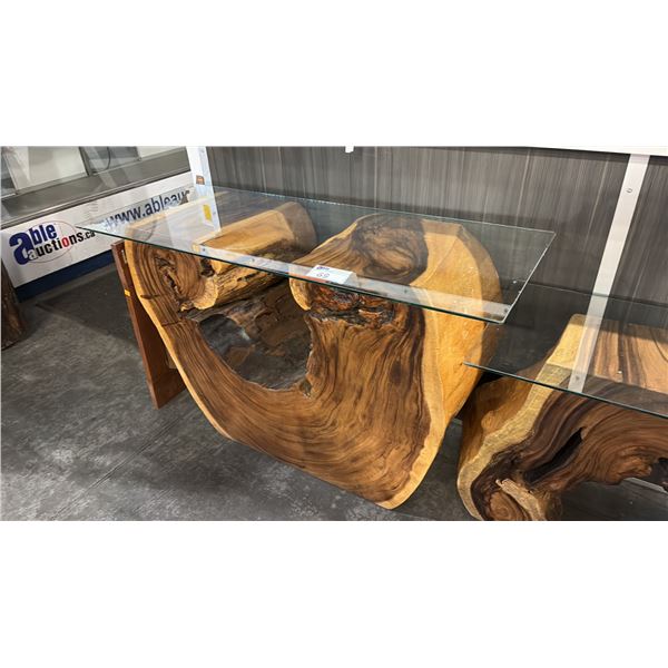 EXOTIC SUAR WOOD CONSOLE TABLE 42"W